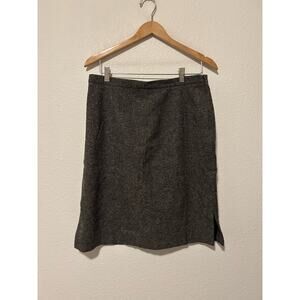 Vintage ShangHai Tang Wool Skirt Women's Size 14 Knee Length Luxury Fully Lined